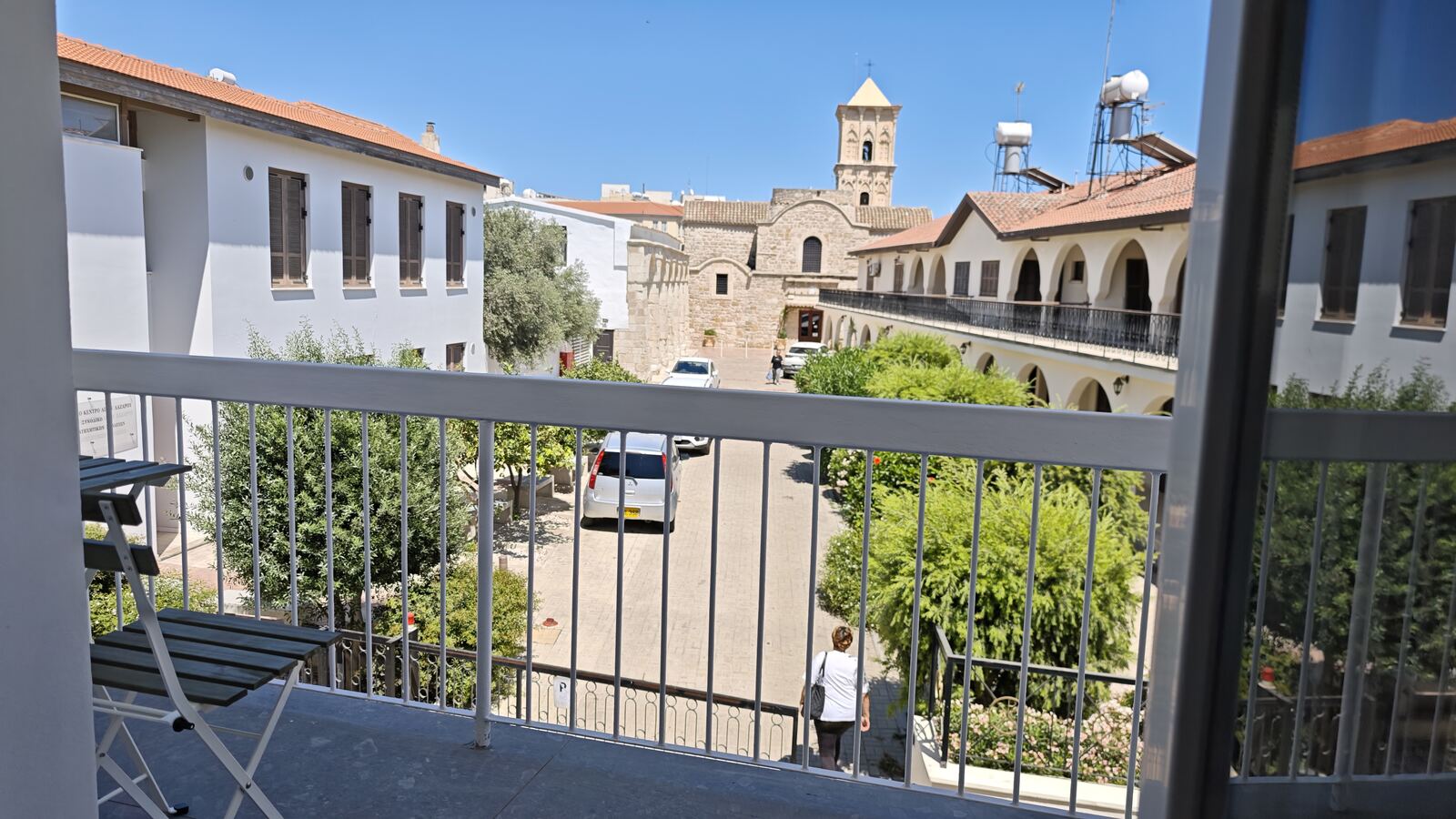 View of Agios Lazaros church square from a St. Lazarus City Hotel balcony